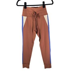 Offline By Aerie Goals 7/8 Legging Hi Rise Drawstring Colorblock Brown & Blue M